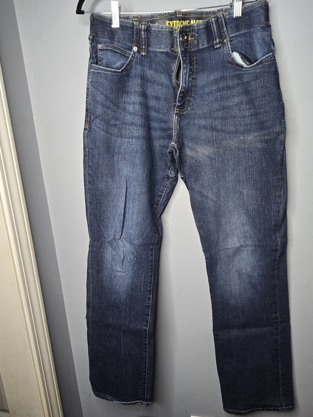 Lee Men's Straight Jeans in Dark Blue Denim